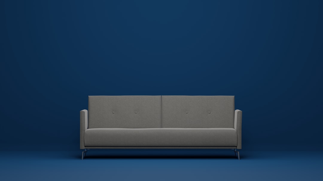 Photo wall behind sofa